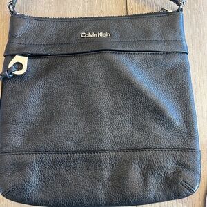 Calvin Klein Black Leather Crossbody Bag